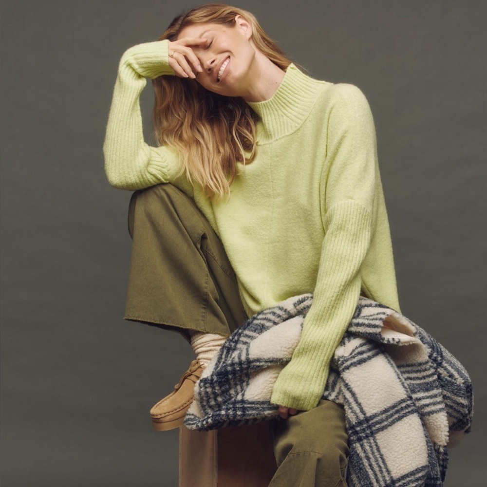 NWT! Anthropologie The Gretchen Cozy Mock-Neck Sweater by Maeve - Size Small